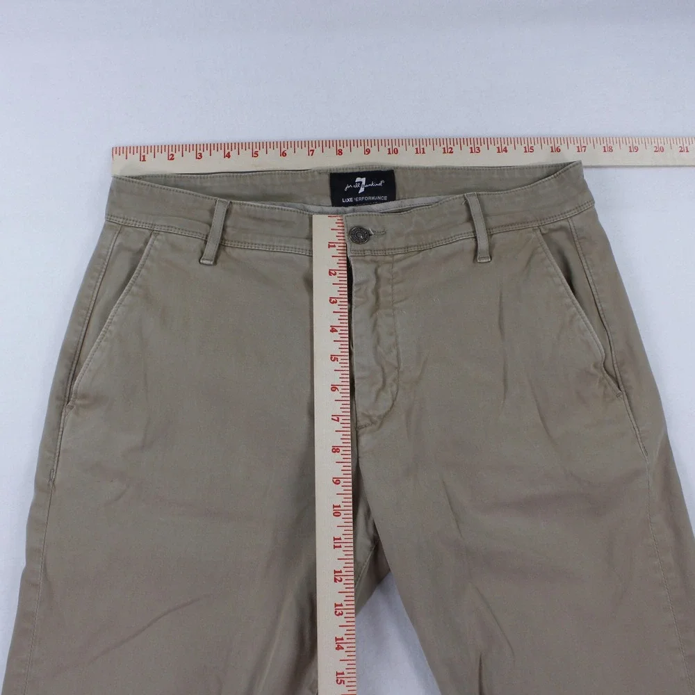 7 For All Mankind Luxe Performance Khaki Chino Pants Men's Size 32